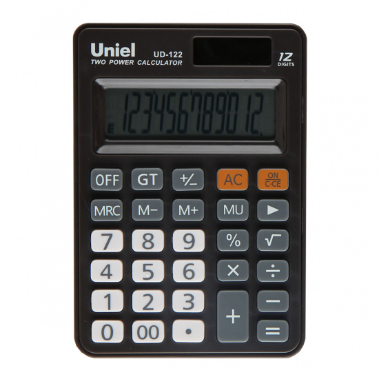 Калькулятор настольный, 12 разрядов, 120*83*22 мм Uniel UD-122
