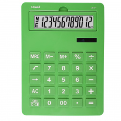 Калькулятор настольный, 12 разрядов, питание двойное, 295*210*11 мм Uniel UD-51N