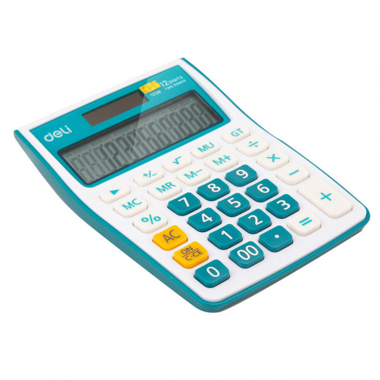 Калькулятор настольный, 140*105*25 мм, 12 разрядов Deli E1238/BLUE