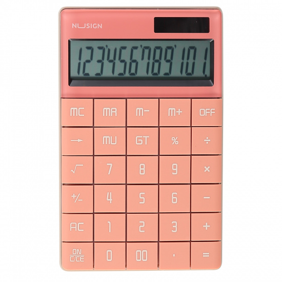 Калькулятор настольный, 165*103*15 мм, 12 разрядов Nusign Deli ENS041PINK