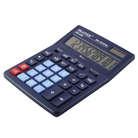 Калькулятор настольный, 205*155*30 мм, 12 разрядов SKAINER SK-555BL