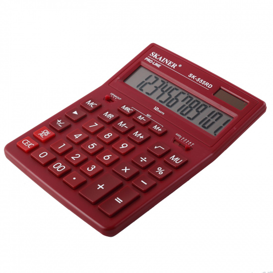 Калькулятор настольный, 205*155*30 мм, 12 разрядов SKAINER SK-555RD