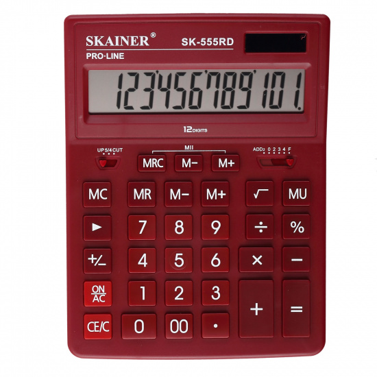 Калькулятор настольный, 205*155*30 мм, 12 разрядов SKAINER SK-555RD