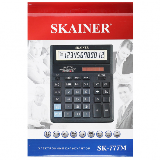 Калькулятор настольный, 200*157*32 мм, 12 разрядов SKAINER SK-777M