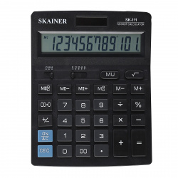 Калькулятор настольный, 12 разрядов, питание двойное, 180*140*40 мм SKAINER SK-111