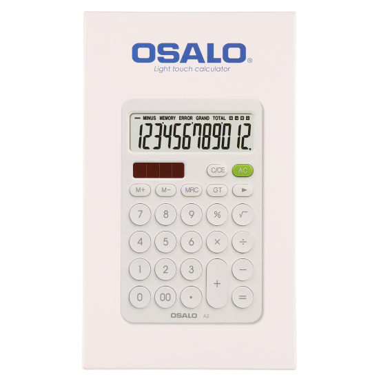 Калькулятор настольный, 156*100*30 мм, 12 разрядов OSALO 231409