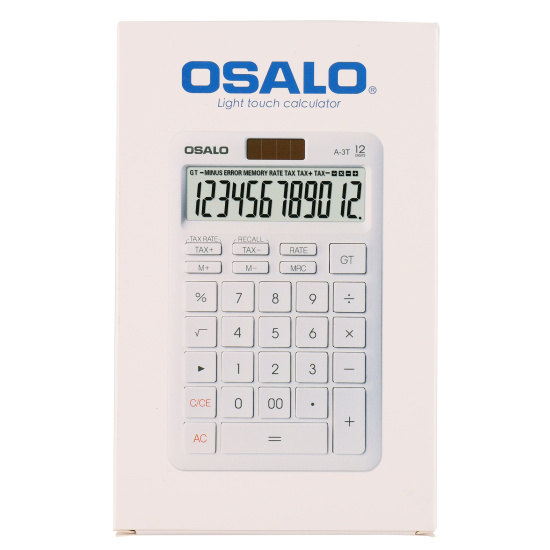 Калькулятор настольный, 167*104*14 мм, 12 разрядов OSALO 231410
