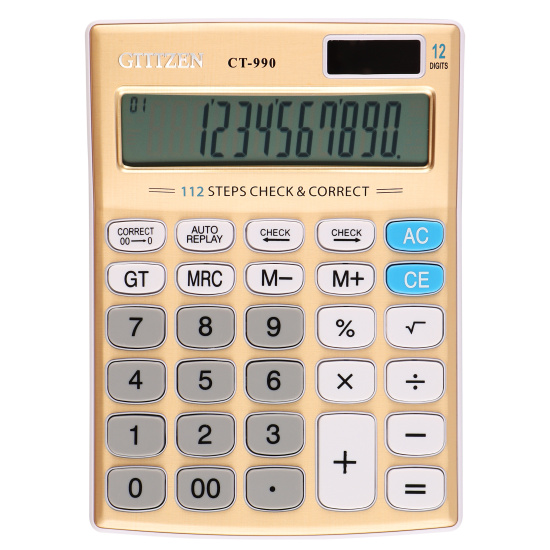 Калькулятор настольный, 188*135*40 мм, 12 разрядов GTTTZEN 231423