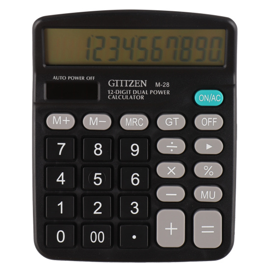 Калькулятор настольный, 150*120*46 мм, 12 разрядов GTTTZEN 231424