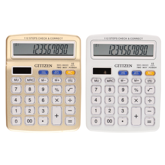 Калькулятор настольный, 175*135*36 мм, 12 разрядов, 2 вида GTTTZEN 231426