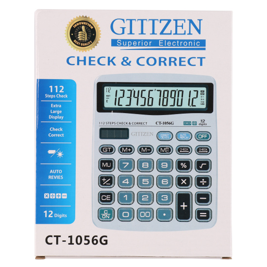 Калькулятор настольный, 195*155*40 мм, 12 разрядов GTTTZEN 231427