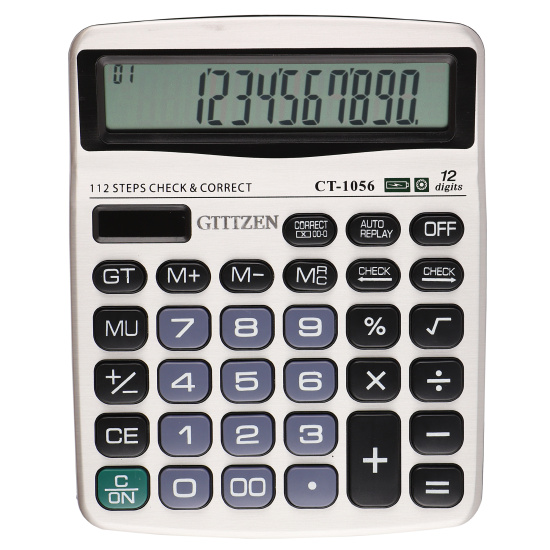 Калькулятор настольный, 195*155*40 мм, 12 разрядов GTTTZEN 231428