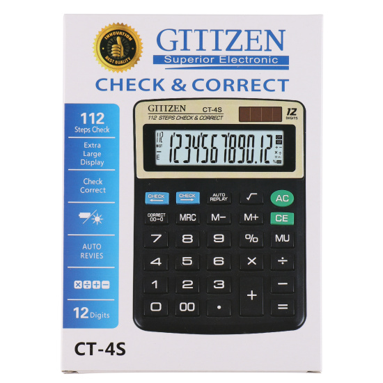 Калькулятор настольный, 152*110*35 мм, 12 разрядов GTTTZEN 231422