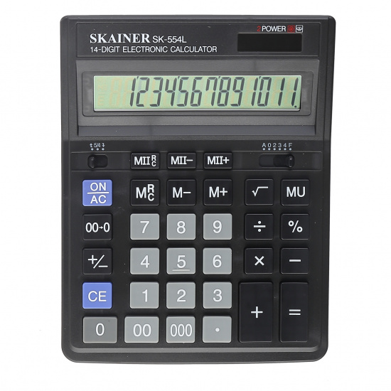 Калькулятор настольный, 200*157*32 мм, 14 разрядов SKAINER SK-554L