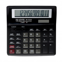 Калькулятор настольный, 14 разрядов, 157*156*33 мм SKAINER SK-504II