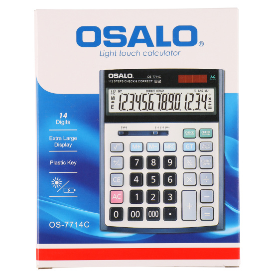 Калькулятор настольный, 192*150*50 мм, 14 разрядов OSALO 231418