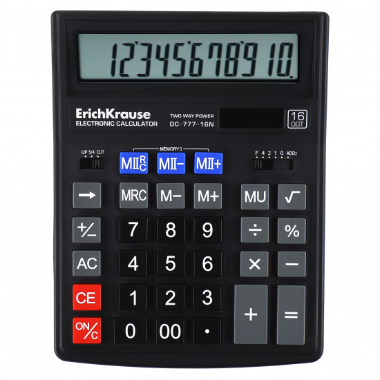 Калькулятор настольный, 198*148*37 мм, 16 разрядов Erich Krause 37776