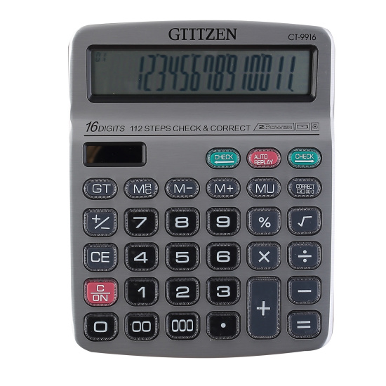 Калькулятор настольный, 195*155*40 мм, 16 разрядов GTTTZEN 231429