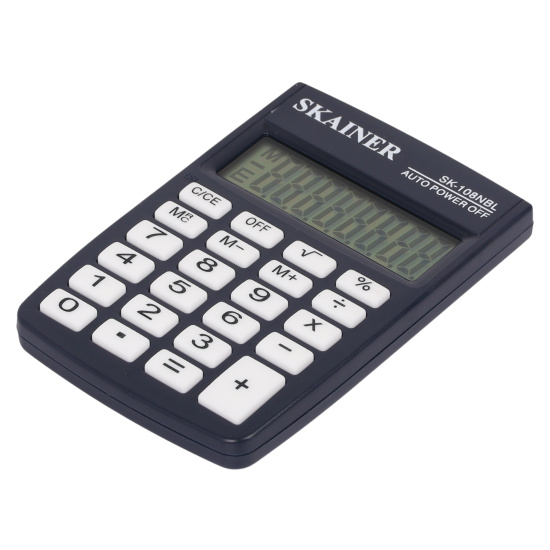 Калькулятор карманный, 88*58*10 мм, 8 разрядов SKAINER SK-108NBL