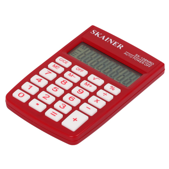 Калькулятор карманный, 88*58*10 мм, 8 разрядов SKAINER SK-108NRD