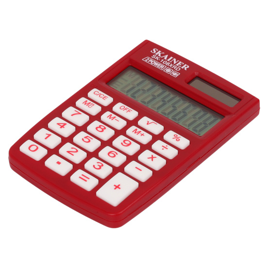 Калькулятор карманный, 88*58*10 мм, 8 разрядов SKAINER SK-108XRD
