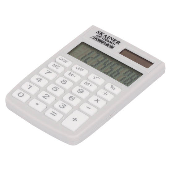 Калькулятор карманный, 88*58*10 мм, 8 разрядов SKAINER SK-108XWH
