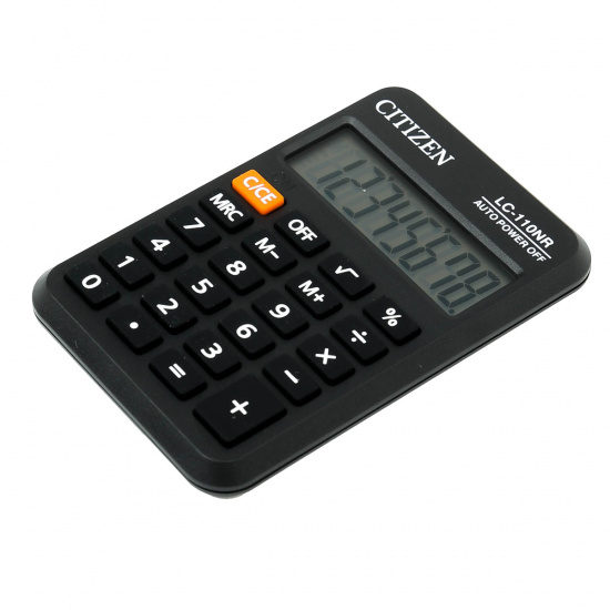 Калькулятор карманный, 87*58*12 мм, 8 разрядов Citizen LC-110NR