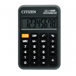 Калькулятор карманный, 87*58*12 мм, 8 разрядов Citizen LC-110NR