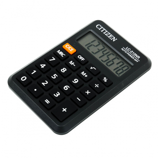 Калькулятор карманный, 8 разрядов, питание батарея, 98*62*11 мм Citizen LC-210NR
