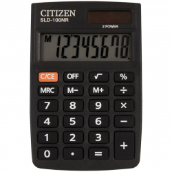 Калькулятор карманный, 8 разрядов, 88*58*10 мм Citizen SLD-100NR