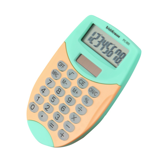 Калькулятор карманный, 97*60*8 мм, 8 разрядов PC-900 Pastel Bloom Erich Krause 62010