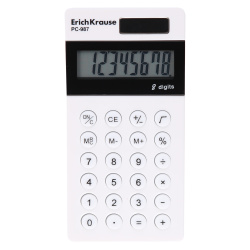 Калькулятор карманный, 120*55*10 мм, 8 разрядов PC-987 Classic Erich Krause 62009