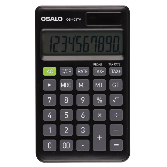 Калькулятор карманный, 126*75*10 мм, 10 разрядов OSALO 231419