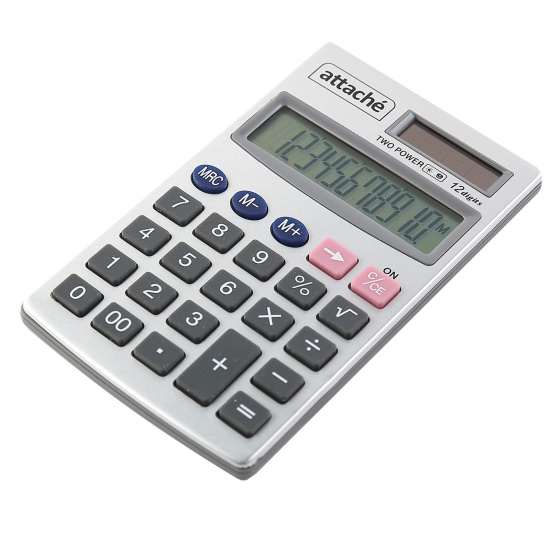 Калькулятор карманный, 114*67*7 мм, 12 разрядов Attache ATC-333-12P/1277751