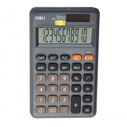 Калькулятор карманный, 12 разрядов, 115*68*10 мм Deli EM120BLACK