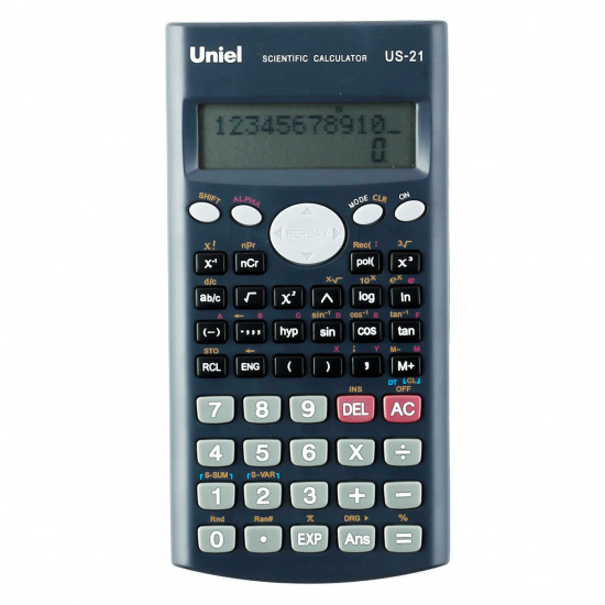 Калькулятор инженерный, 10+2 разряда, 162*84*18 мм (240 функций) Uniel CU321
