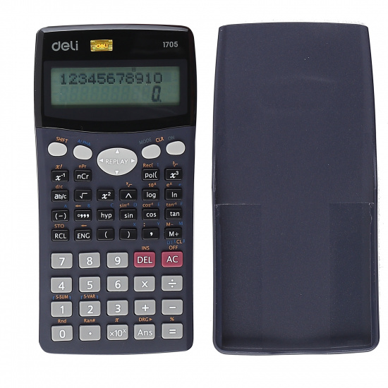 Калькулятор инженерный, 160*80*12 мм, 10+2 разряда Deli E1705