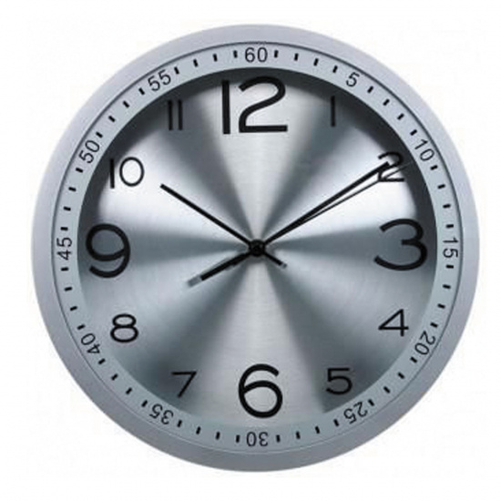 Часы настенные бесшумные WallC-R05P/серебро Бюрократ