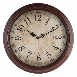 Часы настенные Ø 35 см Buro WALLC-R77P35/BROWN