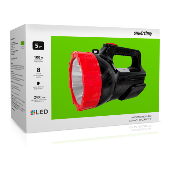 Фонарик SmartBuy SBF-355-K (1+18 св./диодов, аккум.)