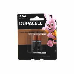 Батарейка Duracell Basic алкалиновая, LR03, 2 шт, блистер с европодвесом