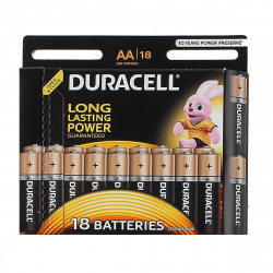 Батарейка Duracell Basic алкалиновая, LR06, 18 шт, блистер с европодвесом