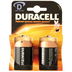 Батарейка, Duracell, алкалиновая, D (LR20), 2 шт, блистер с европодвесом