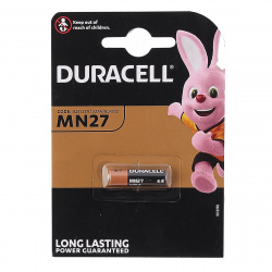 Батарейка Duracell алкалиновая, MN 27 (27 A), 1 шт, блистер с европодвесом