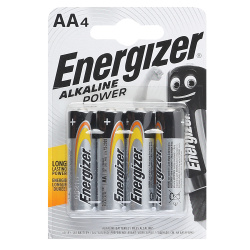 Батарейка, Energizer, алкалиновая, LR06, 4 шт, блистер с европодвесом