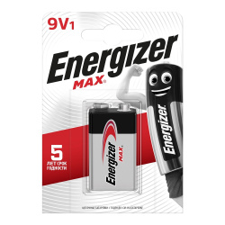 Батарейка, крона 9V, алкалиновая, 6LR61, 1 шт, блистер с европодвесом, Energizer