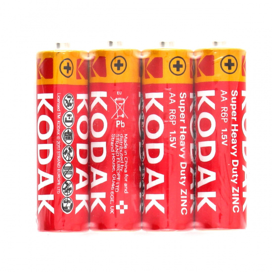 Батарейка Kodak солевая, R06, 4 шт, без блистера