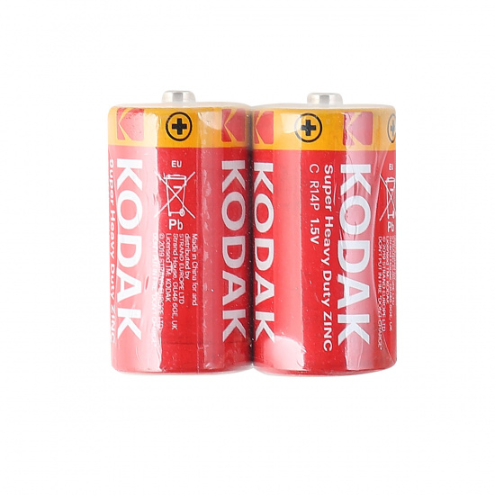 Батарейка Kodak солевая, C (R14), 2 шт, без блистера