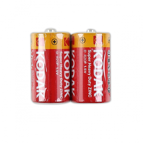 Батарейка Kodak солевая, D (R20), 2 шт, без блистера