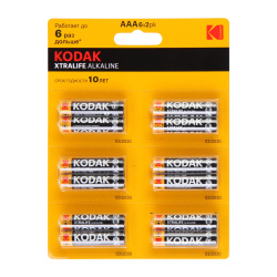 Батарейка, Kodak, алкалиновая, LR03, 12 шт, блистер с европодвесом